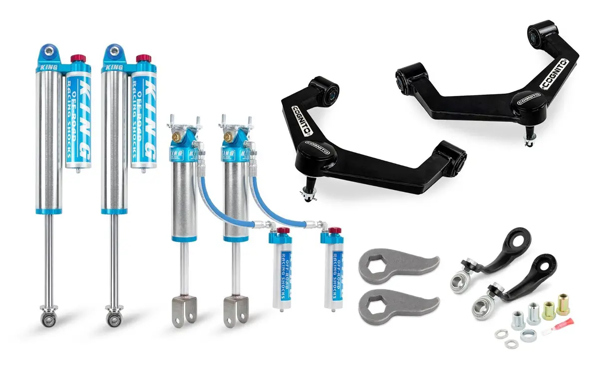 Cognito 3-Inch Elite Leveling Kit W/ King 2.5 Reservoir Shocks – Silverado/Sierra 2500/3500 (2020–2025, 2Wd/4Wd) 1
