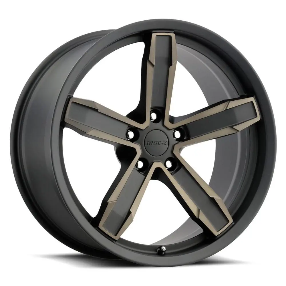 20X11 Satin Black Machined Face Iroc-Z Camaro Style Wheels (Z10, 5X120, +43 Offset) 1