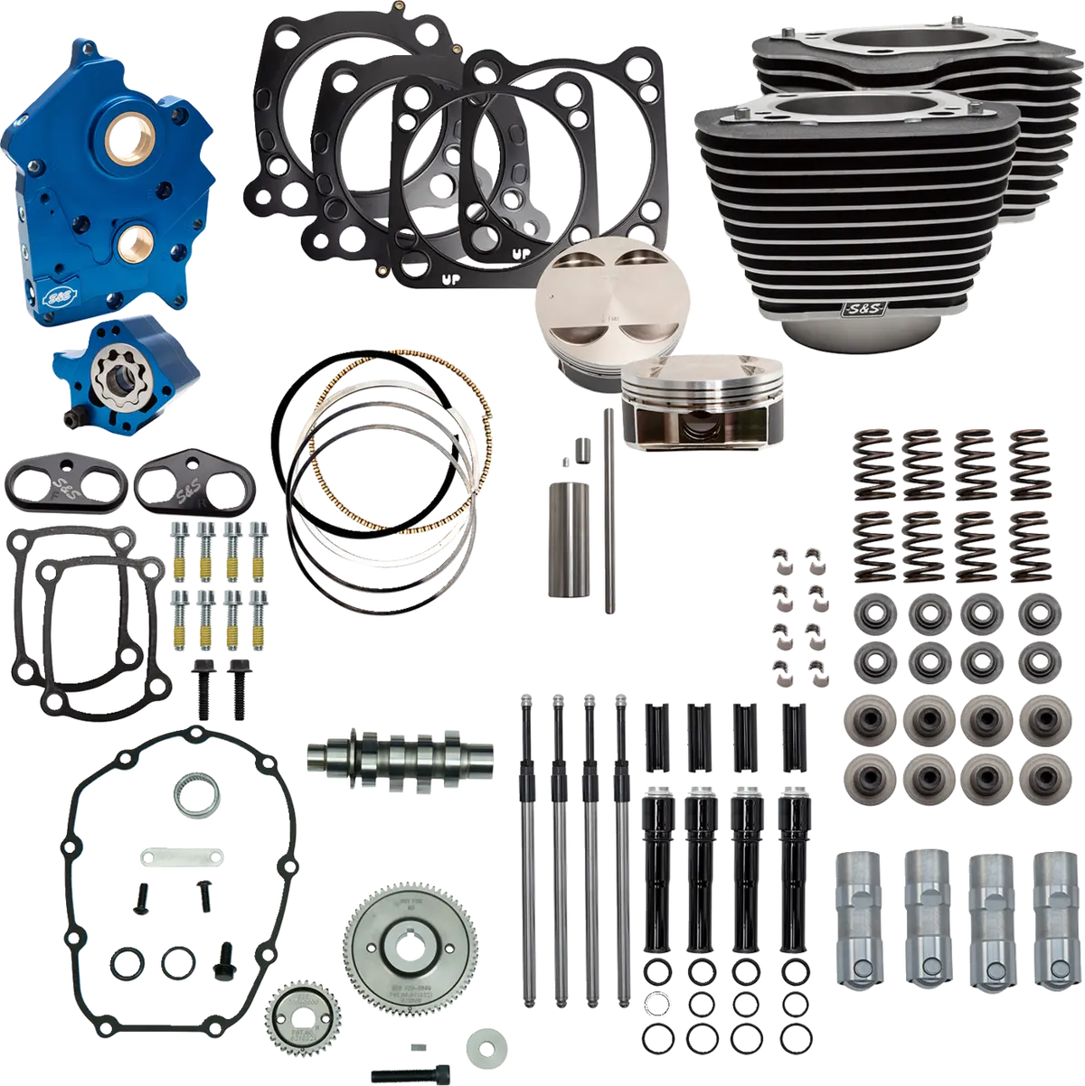 S&S Cycle Power Pack - 4.375" Stroke - Oil Cooled - Black W/Highlights - M8 310-1058C 1