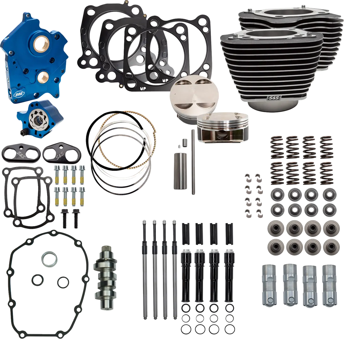 S&S Cycle Power Pack - 4.375" Stroke - Water Cooled - Black W/Highlights - M8 310-1054C 1