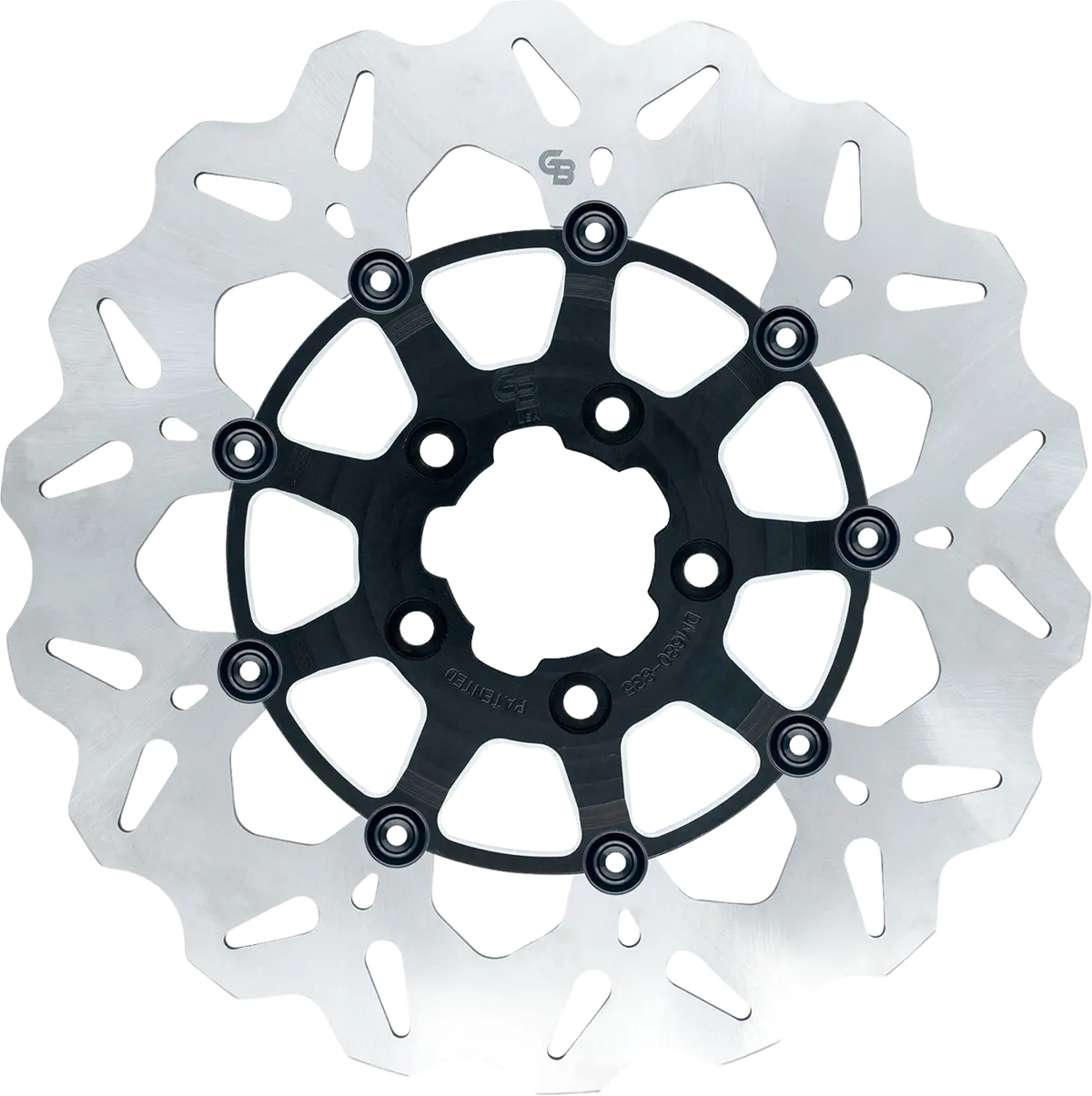 Gbrakes Wave® Brake Rotor - Front - 13" - Machined Black Gbdu010 1