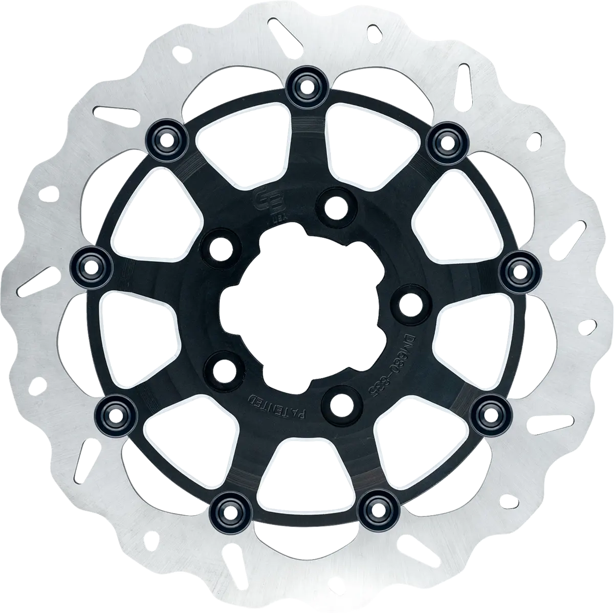 Gbrakes Wave® Brake Rotor - Front - 13" - Narrow Band - Machined Black Gbdu011 1