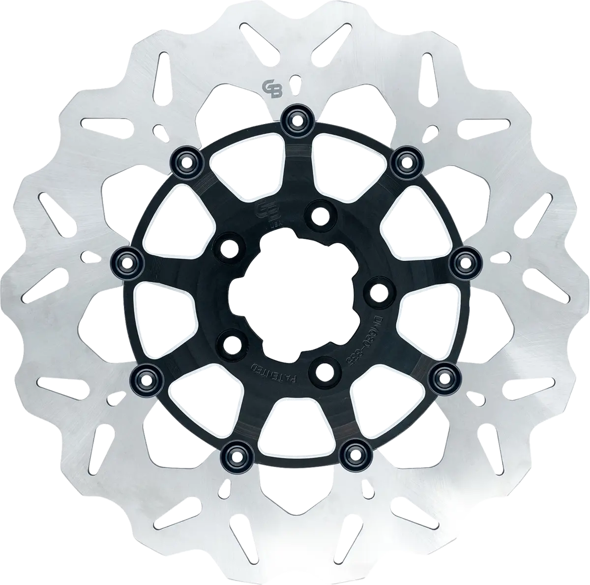 Gbrakes Wave® Brake Rotor - Front - Machined Black Gbdu012 1