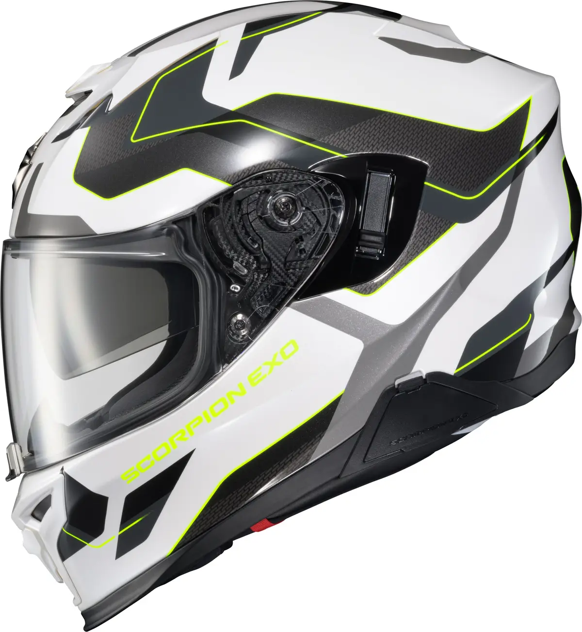 Scorpionexo Exo T520 Full Face Helmet Zuse White/Hi Viz Large By Scorpion Exo (Part No. T52-1235) 1