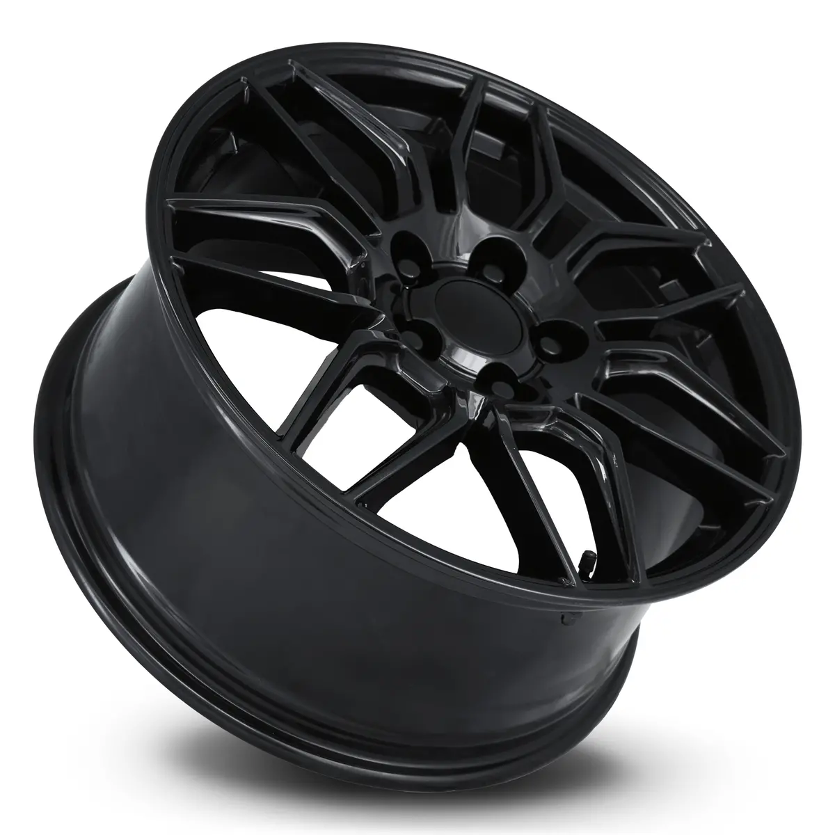 18X8.5 Gloss Black C8 Z06 Style Wheels For Corvette (Fr401, 5X120.7, +54 Offset) Alloy 2