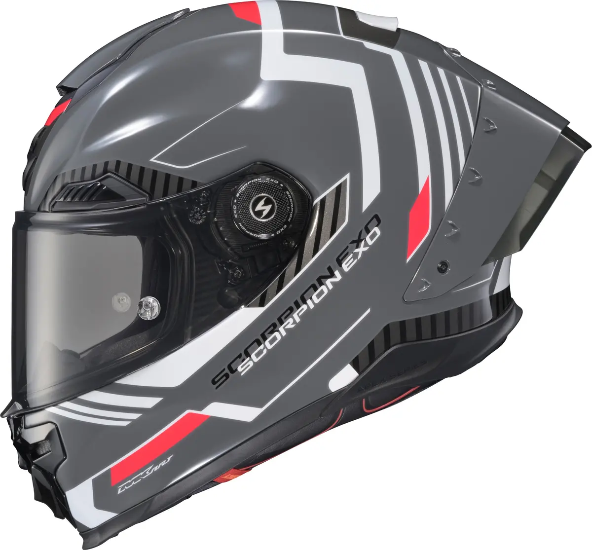 Scorpion Exo Apex Exo Warp Full Face Helmet Atarax Grey/White Large 1