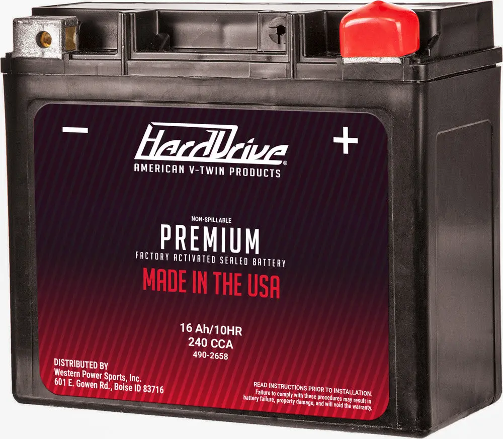 Harddrive Sportster All Models 04'-21'. Gyz16hl / Ytx14l Premium Battery 1