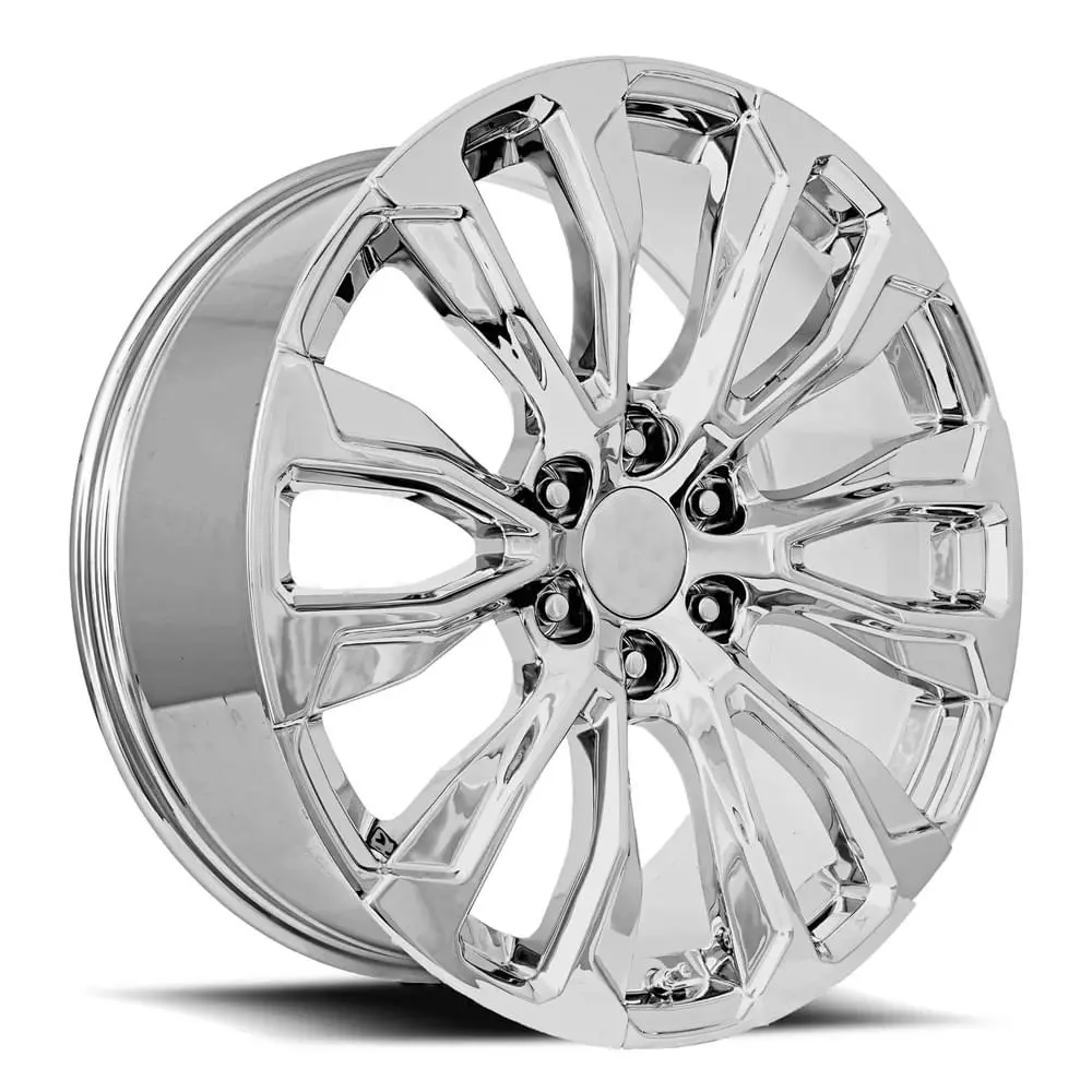 22X9 Chrome Gmc Denali Style Wheels (6X139.7, +28 Offset) 1