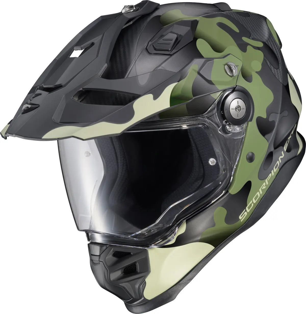 Scorpionexo Xt9000 Carbon Full Face Helmet Gilley Green Large * All-Road, All-Weather Adventure Helmet 1