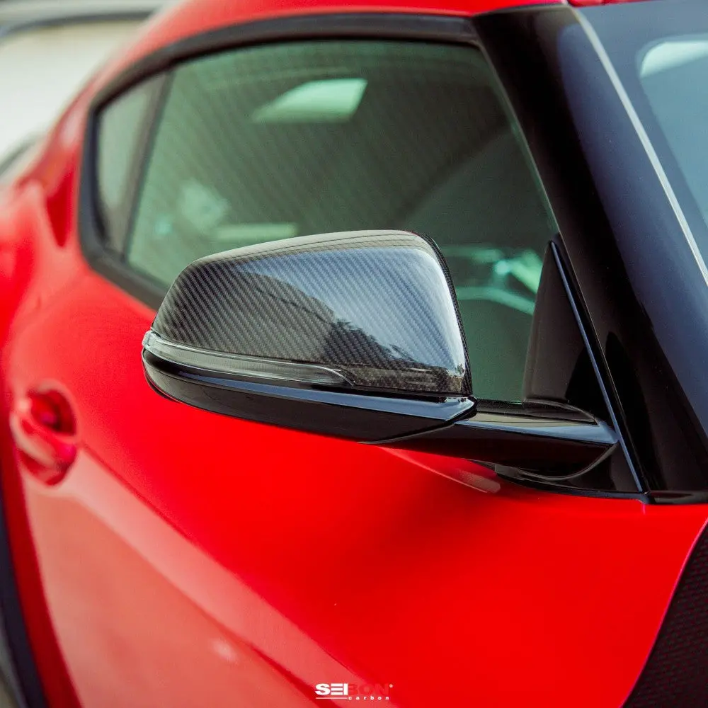 Seibon Carbon Fiber Mirror Caps - Toyota Supra Gr 1