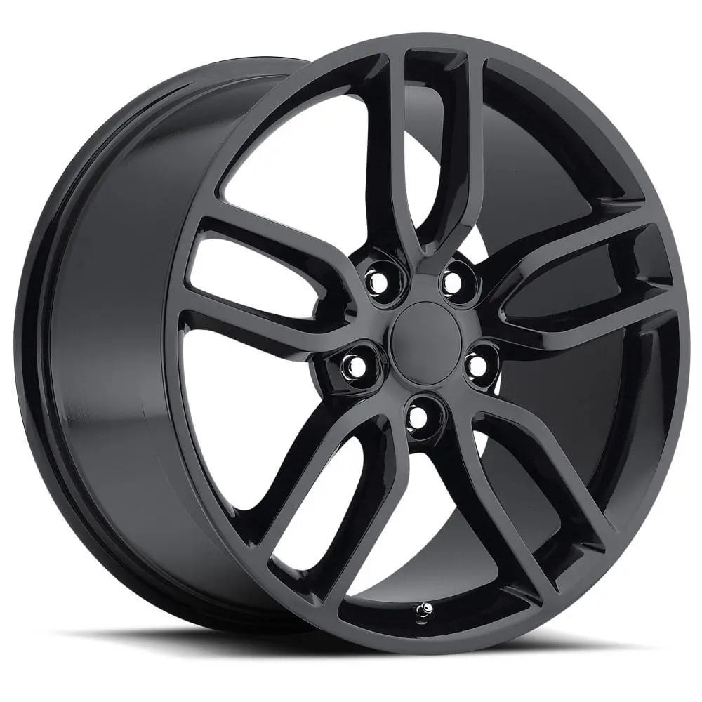 20X10 Gloss Black C7 Z51 Style Wheels For Corvette (5X120.65Mm, +79 Offset) 1
