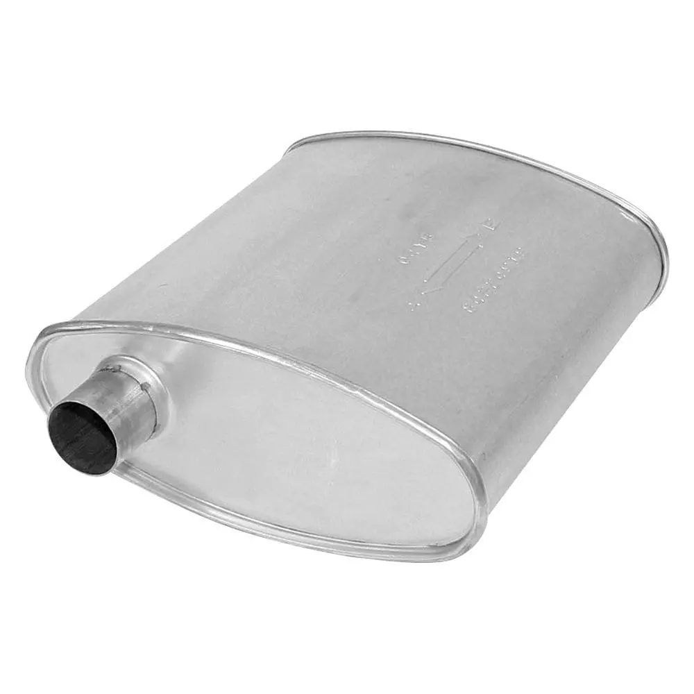 Ap Exhaust® 700427 - Msl Maximum Aluminized Steel Rear Oval Direct-Fit Exhaust Muffler With Inlet/Outlet Neck 1
