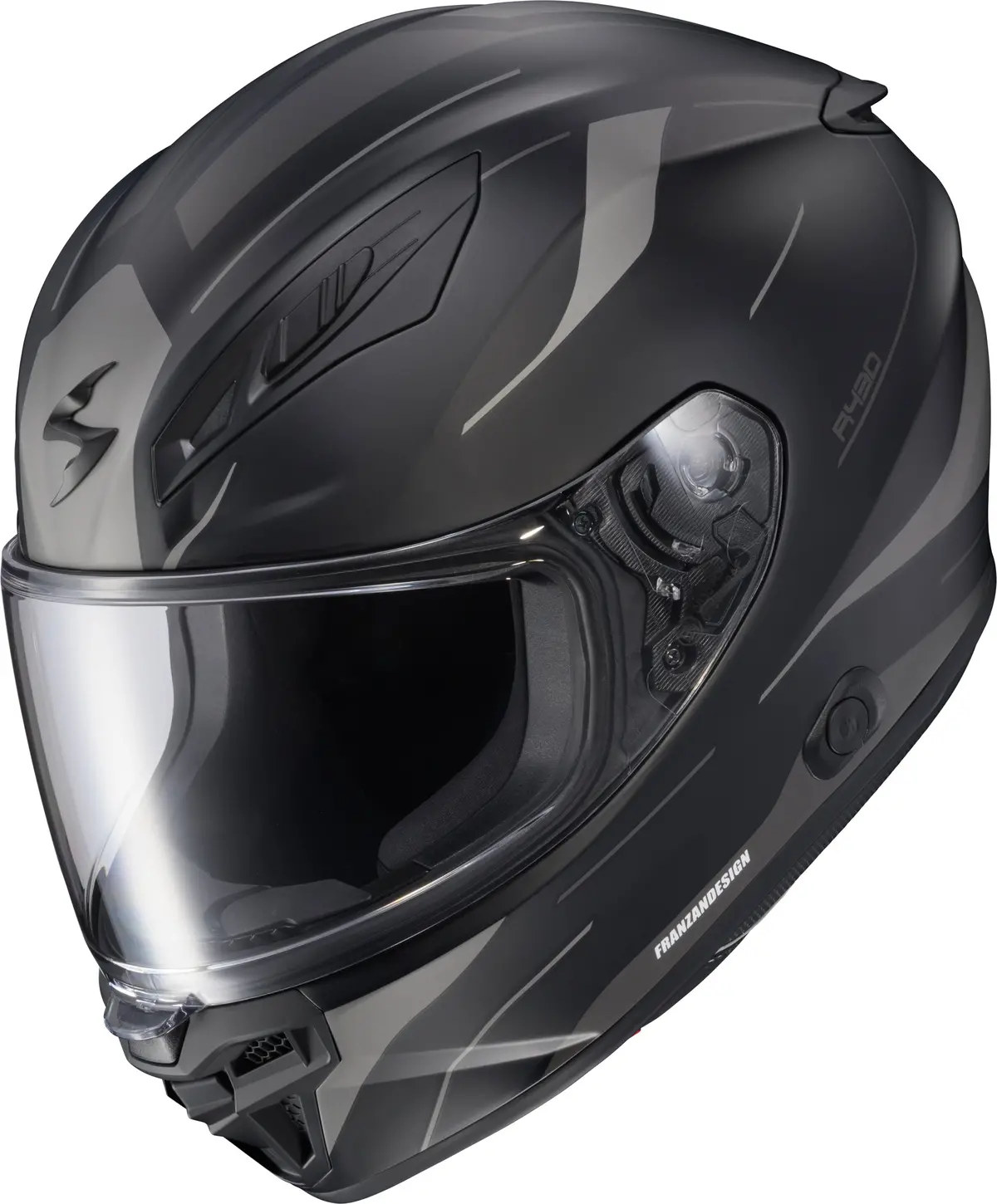 Scorpion Exo Exo R430 Cutlass Phantom Medium Full Face Helmet With Elliptec Shield 1