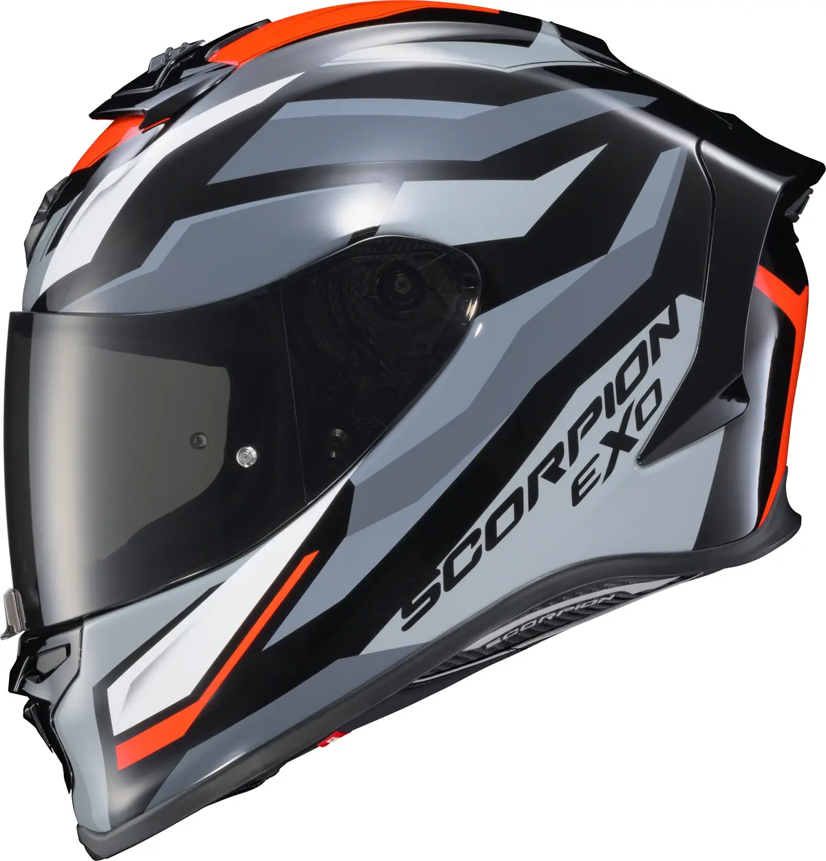 Scorpion Exo R1 Air Full Face Helmet Raven Black/Red/Grey Xl * Moto Gp? Inspired Design With Advanced Ventilation And Safety Features 2