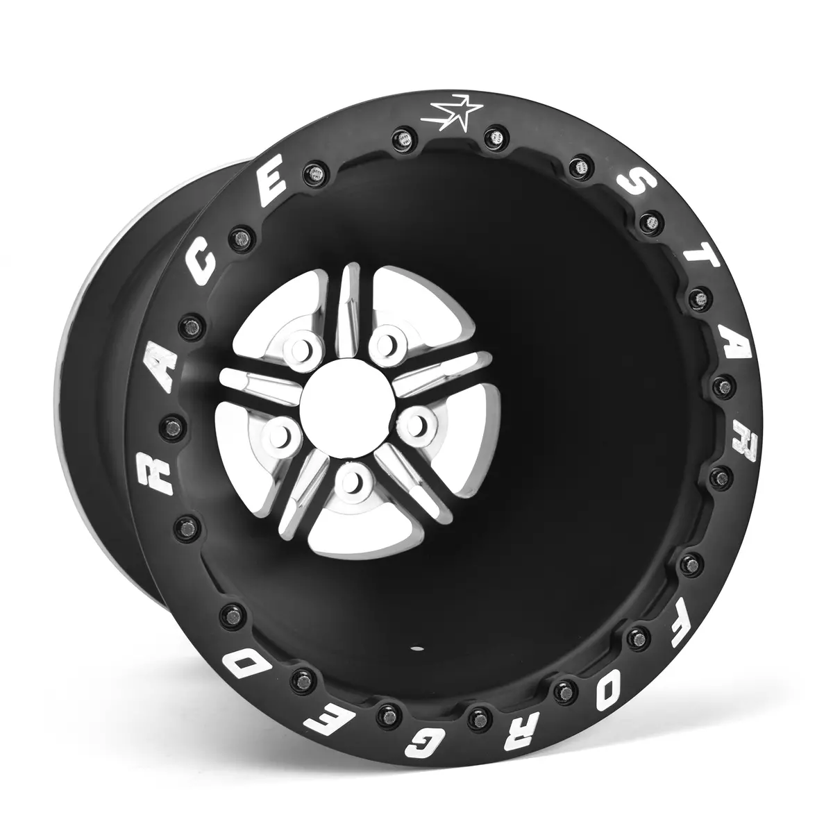 63 Pro Forged 15×12 Dbl Sportsman Black Anodized/Machined 5×4.50 Bc 5.00″ Bs 63-512455021B 1