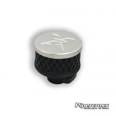 Pipercross Silver Rubber Neck Crank Case Breather Filter 1