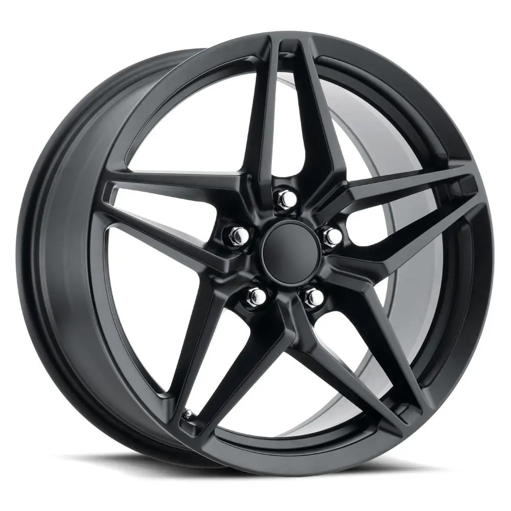 19X10 Satin Black C7 Zr1 Style For Corvette (Fr29, 5X120.65Mm, +40 Offset) 1
