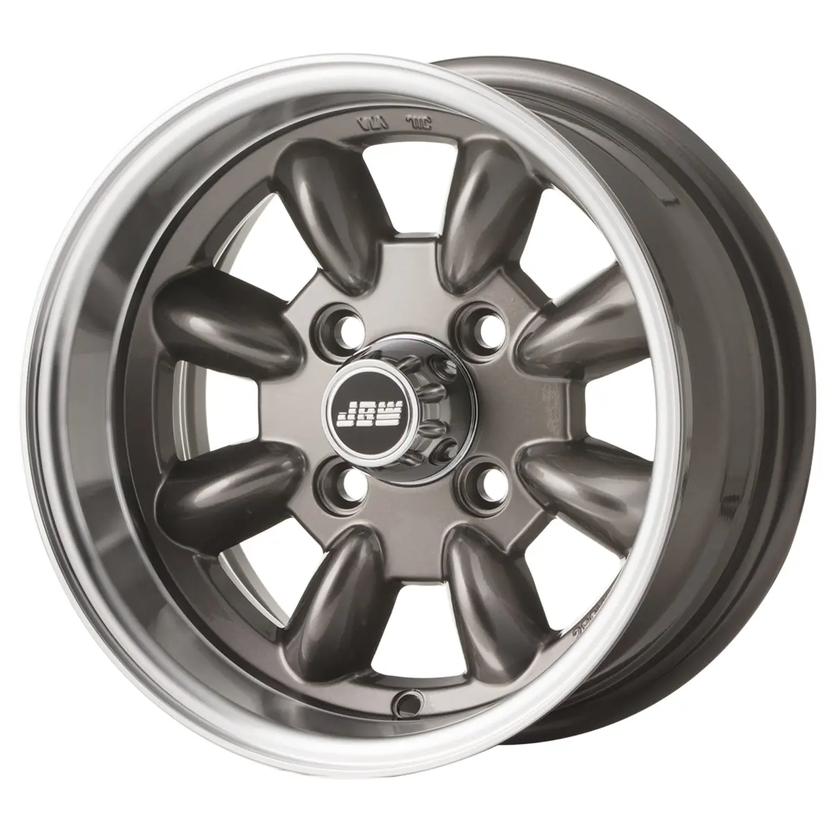 Jbw 12X6 Minilight 4X101.6 - Et-07 Mini Wheel Gunmetal With Polished Lip 1