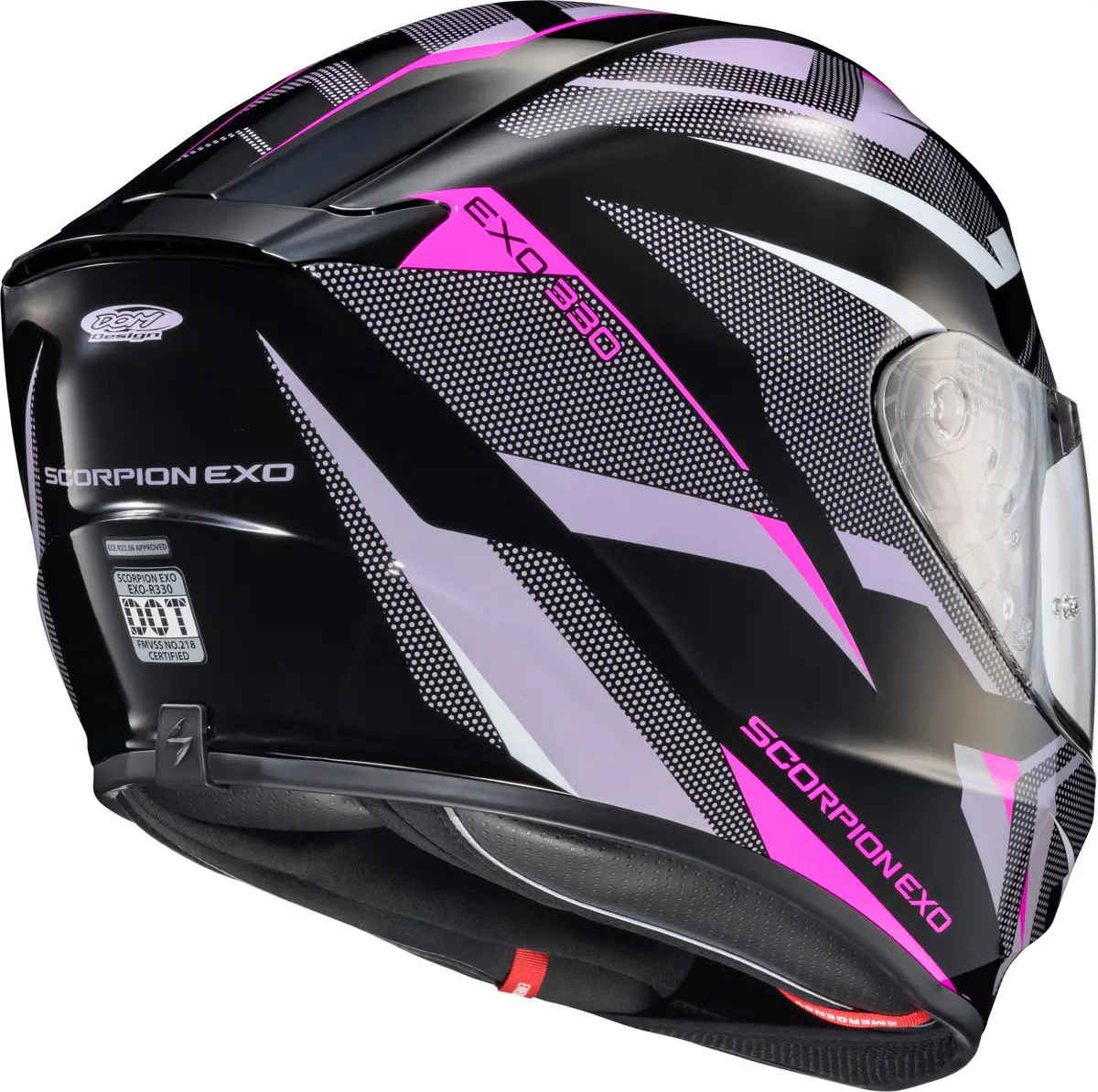 Scorpion Exo Exo R330 Full Face Helmet Saga Black/Pink/Purple Xl 2