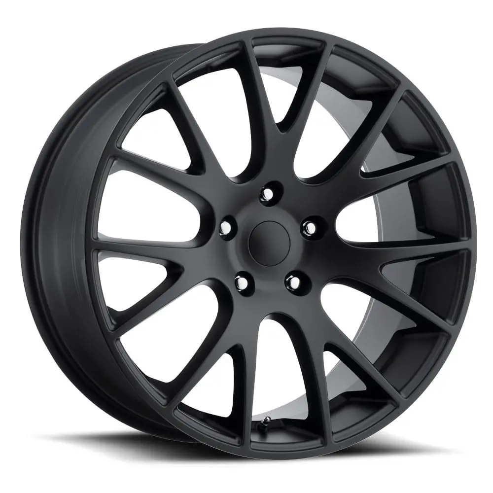 22X10 Satin Black Hellcat Style Wheels For Ram Truck (Fr70, 5X139.7, +25.4 Offset) 1