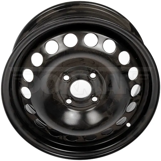 15X6 4-Dorman Lug Black Steel Wheel - Chevy & Pontiac (939-100) 1