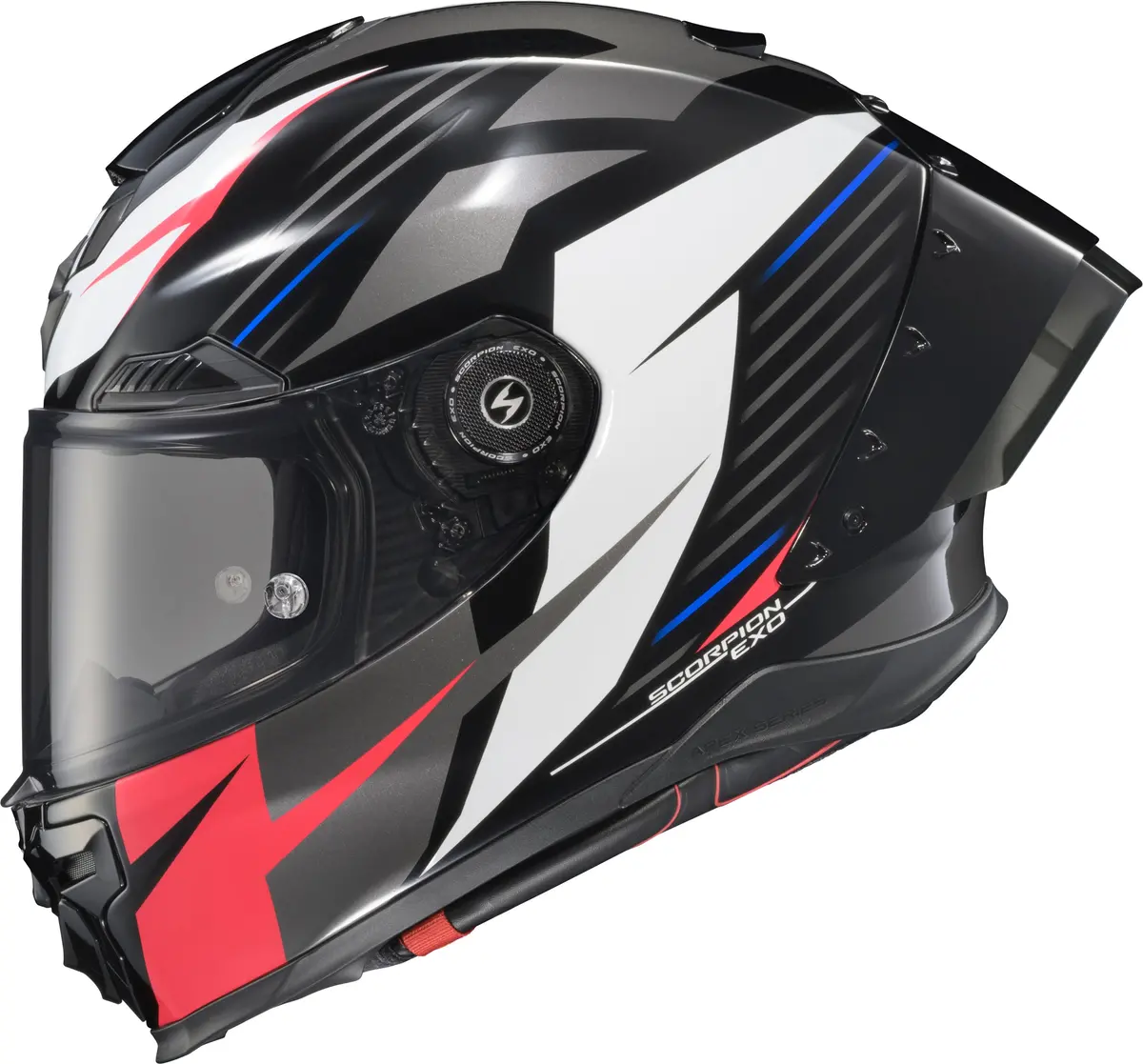 Scorpion Exo War-3006 Apex Exo Warp Full Face Helmet - Dilithium Black, Red, White & Blue, Xl 1