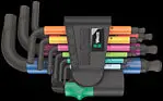 Wera 950/9 Hex-Plus Multicolour 2 L-Key Set, Metric, Blacklaser, 9 Pieces 1
