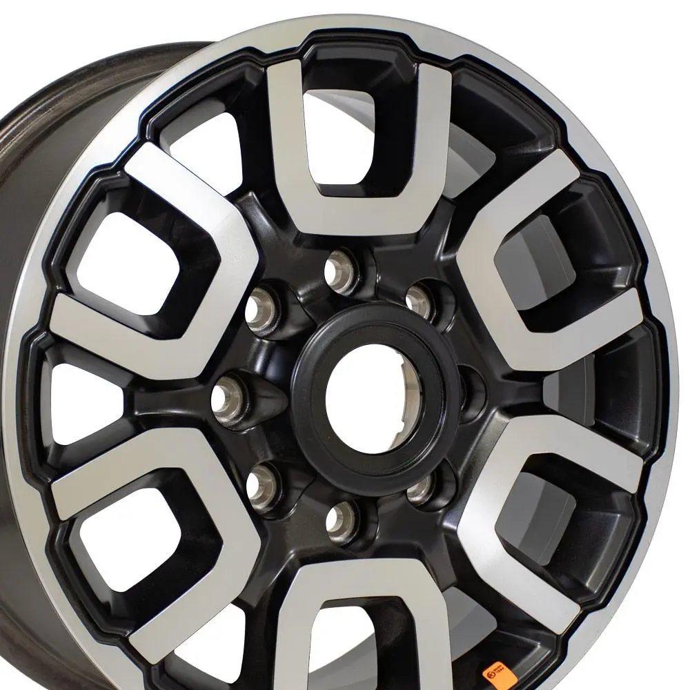 18X8 8X165.1 57.15Et Gloss Gunmetal With Polished Face Wheel Oem Dg76 For Ram 2500/3500 1