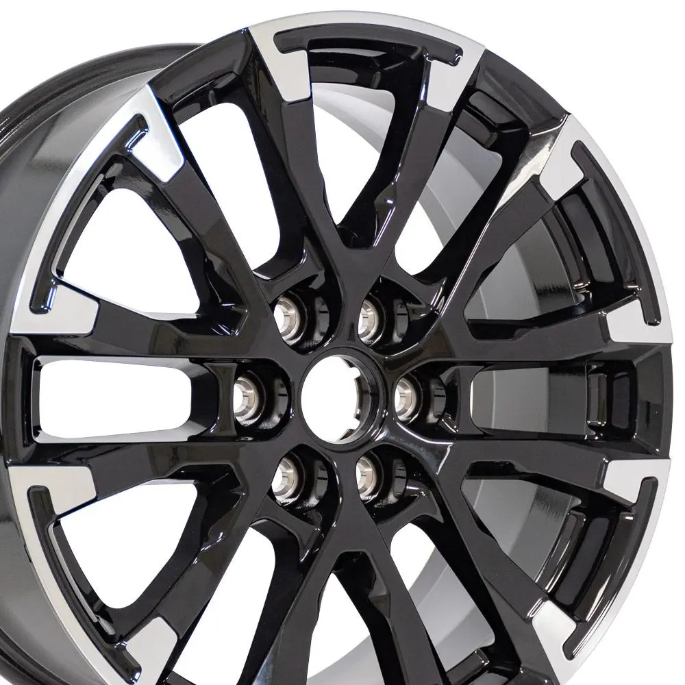 18X7.5 6X120 50Et Gloss Black Machined Wheel Oem Cv78 For Chevrolet Traverse 1