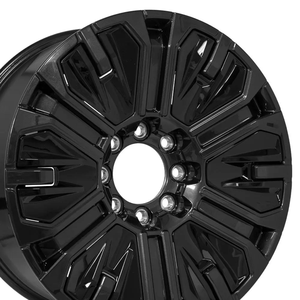 22X9 8X165.1 35Et Gloss Gunmetal With Black Inserts Wheel Oem Cv20 For Gmc Sierra 1500 Ev 1
