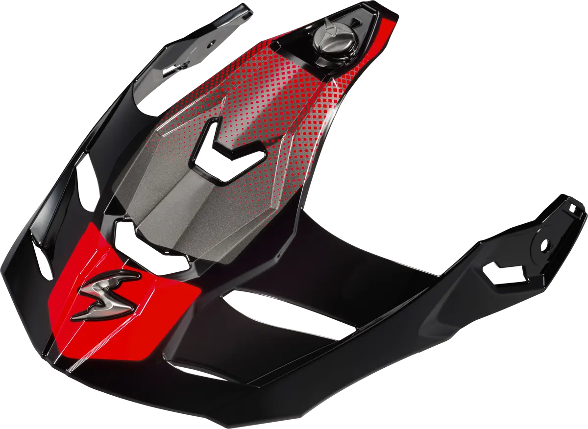 Scorpionexo Xt9000 Carbon Peak Visor Set Trailhead Dark Red * Heavy-Duty Adventure Helmet With Advanced Aerodynamics And Custom Fit 1