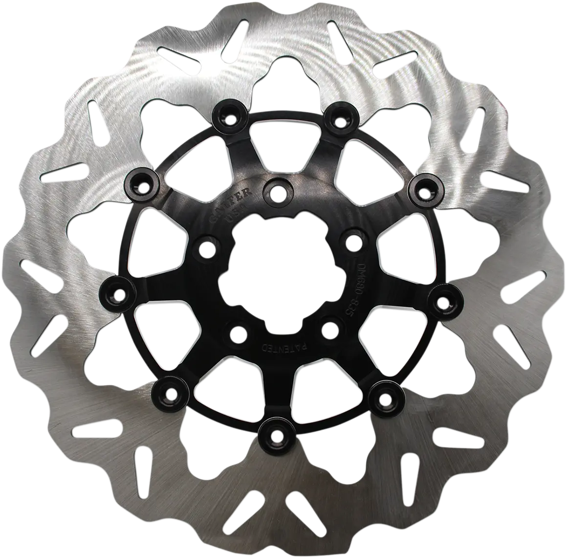 Gbrakes Front Wave® Rotor - Black Carrier Df680cw-C 1