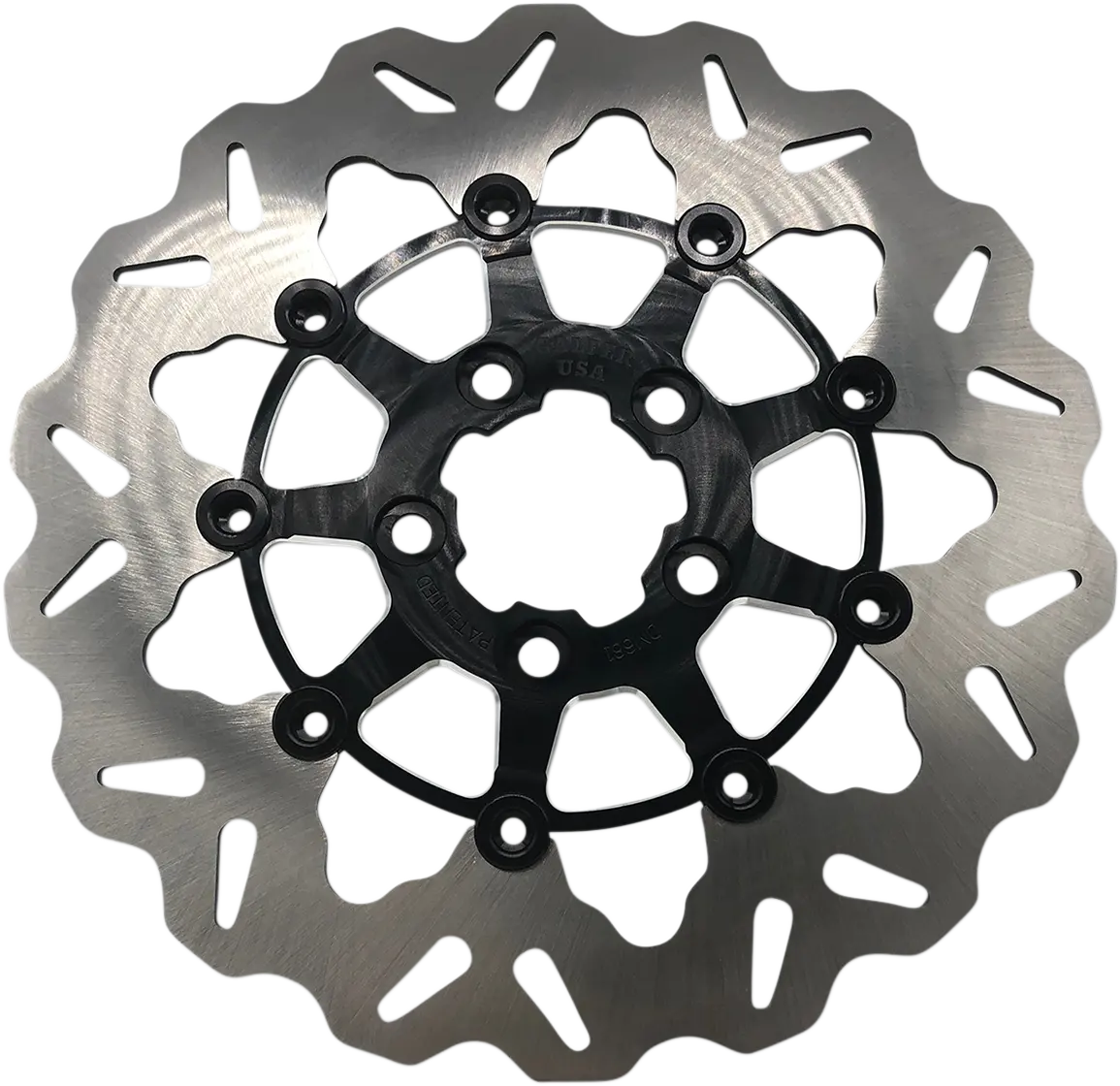 Gbrakes Rear Wave® Rotor - Black Carrier Df681cws-C 1
