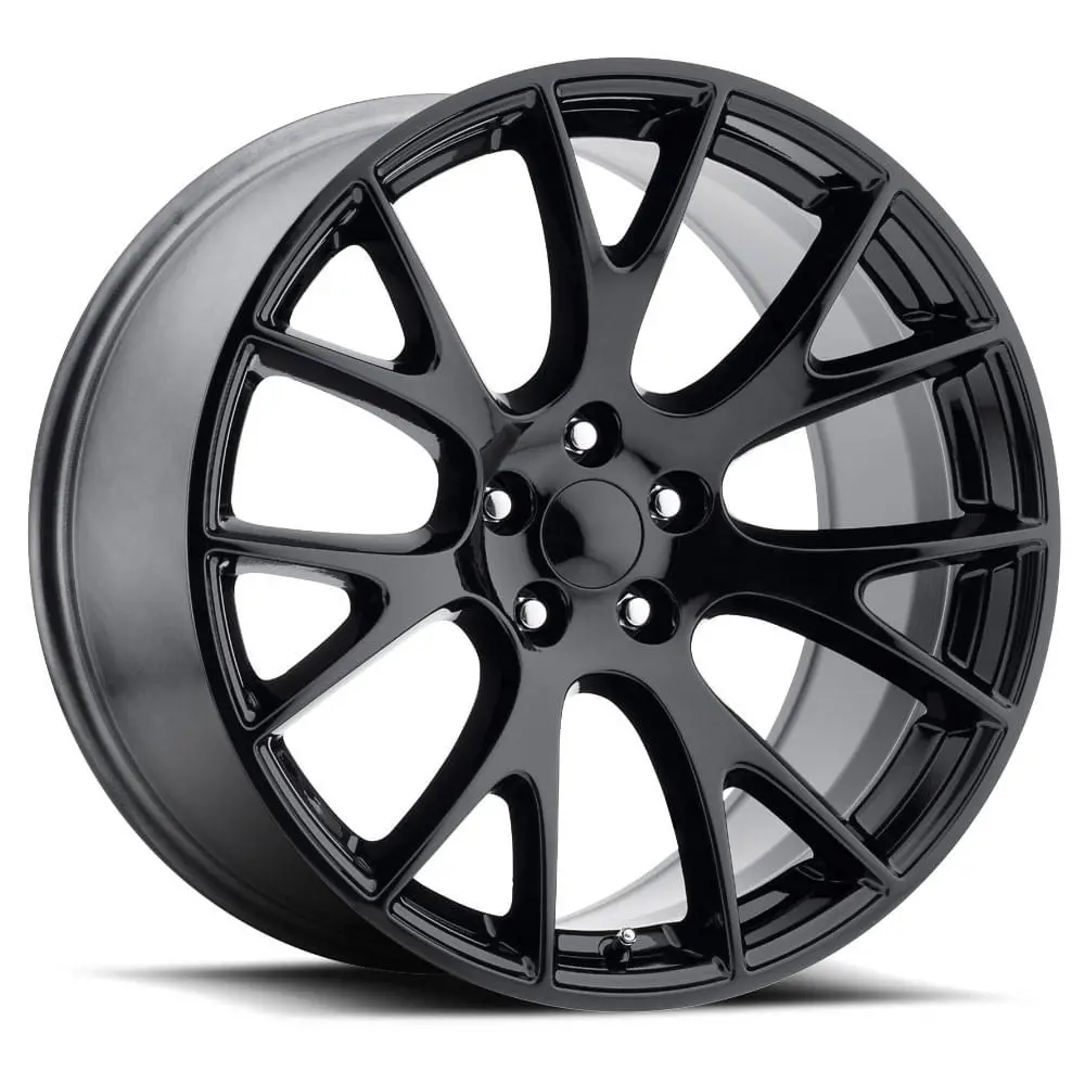 20X9 Gloss Black Hellcat Style Wheels For Jeep (Fr70, 5X139.7, +30 Offset) 1