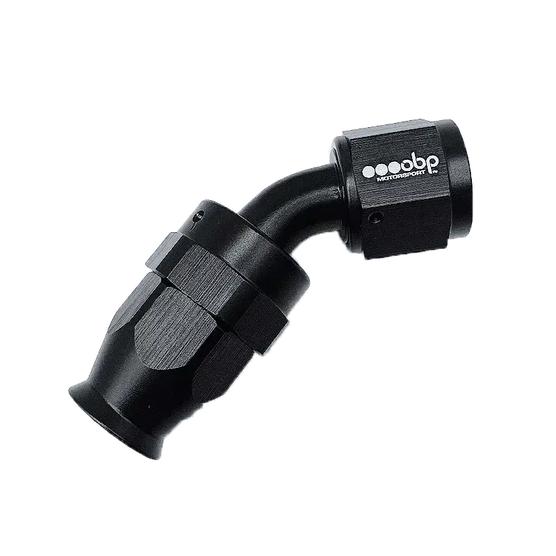 Obp 45 Degree Ptfe Hose End Fitting Black An -6 1