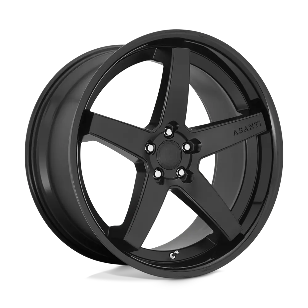 20X10.5 Satin Black Gloss Black Lip 38Mm Asanti Black Wheel 1