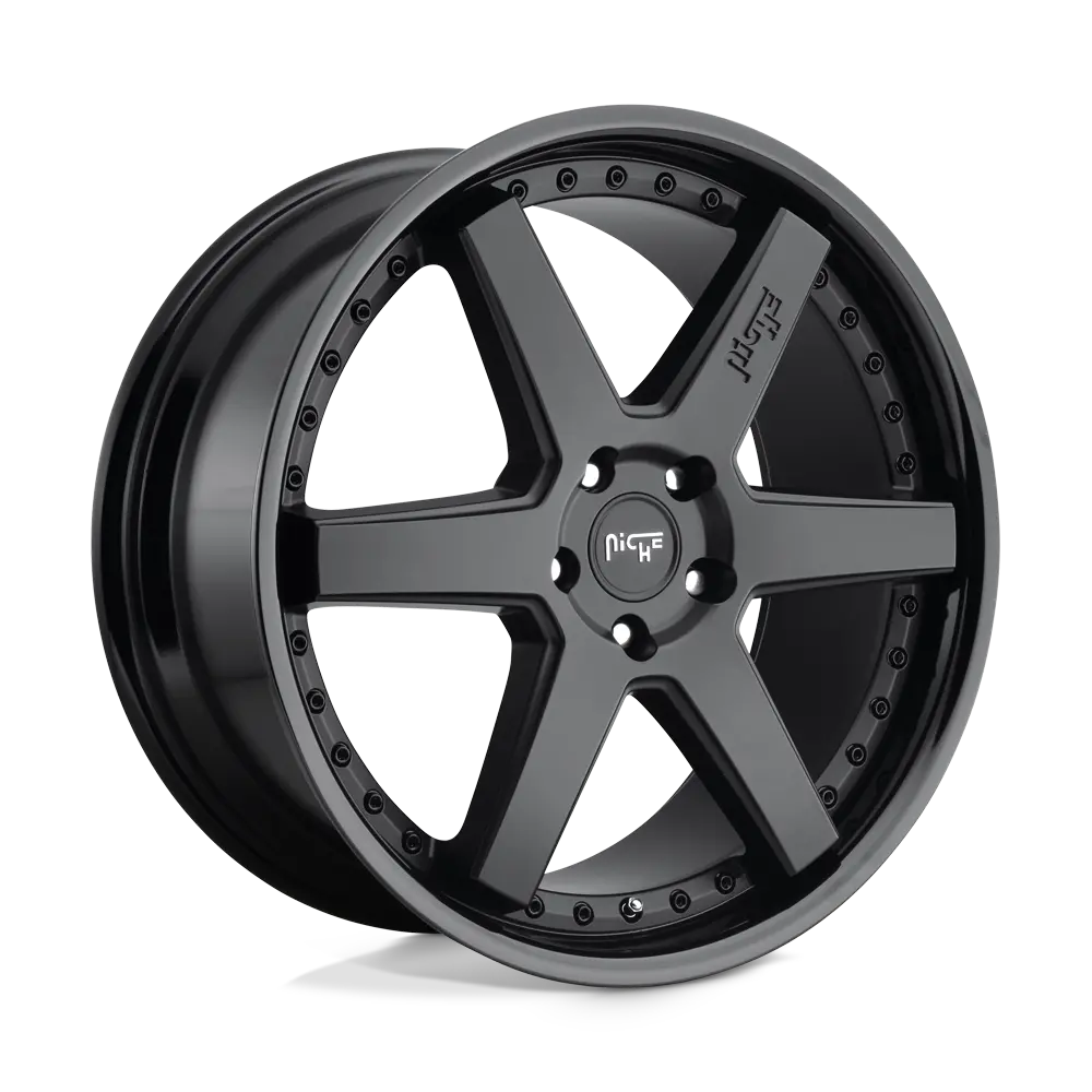 18X8.5 Gloss Black Matte Black 35Mm Niche 1Pc Wheel 1