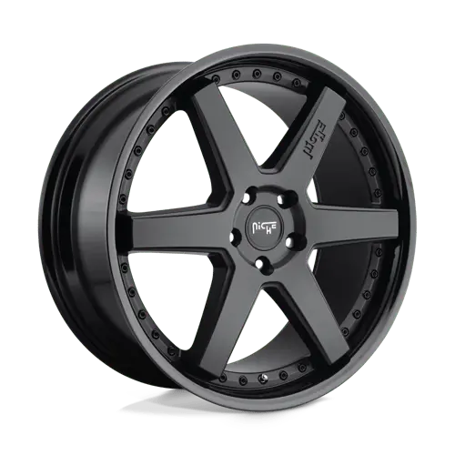 18X9.5 Gloss Black Matte Black 35Mm Niche 1Pc Wheel 2