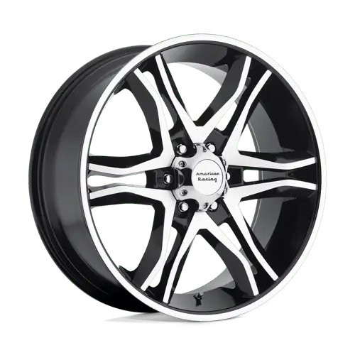 18X8.5 Gloss Black Machined 30Mm American Racing Wheel 2