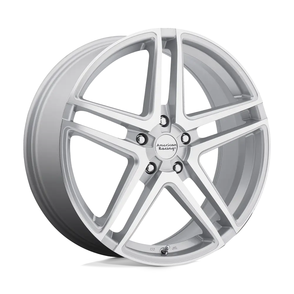 16X7 Bright Silver Machined Face 40Mm American Racing Wheel 1