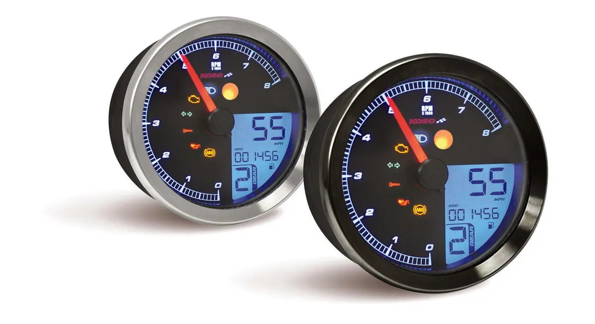 Hd-04  4” Multifunction Meter For Harley-Davidson (Silver) 1