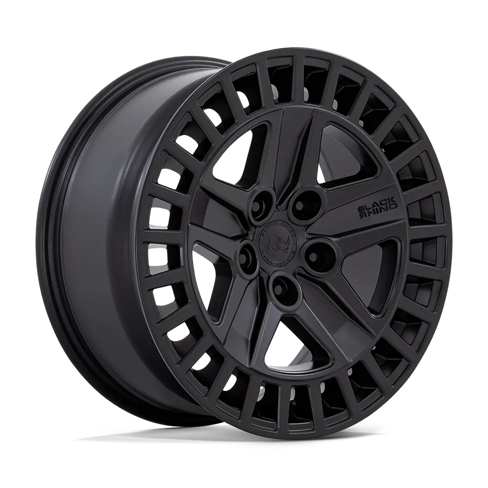 18X8.5 Matte Black 25Mm Black Rhino Wheel 1