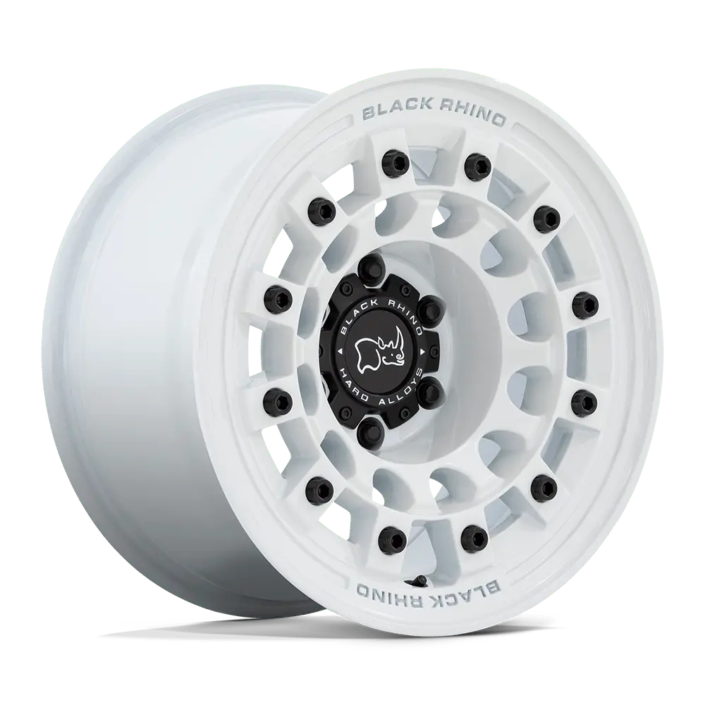 17X8 Gloss White 30Mm Black Rhino Wheel 1