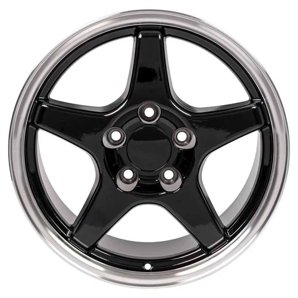 17" Replica Wheel Cv01 Fits Chevrolet Corvette - Zr1- Design Six With Lug Nuts |20 Chrome Lugs 12X1.5Mm 3/4" Hex Kit 1