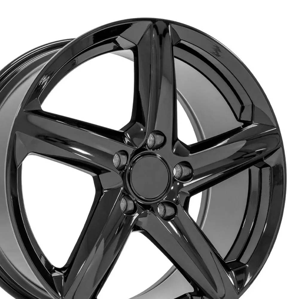 18X8.5 Replica Wheel Cv02c Fits Chevrolet C7 Corvette - Gloss Black 2