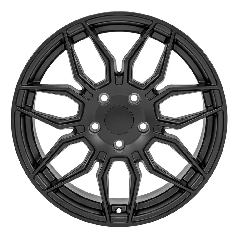 18X8.5 Replica Wheel Cv03c Fits Chevrolet C7 Corvette - Satin Black 1