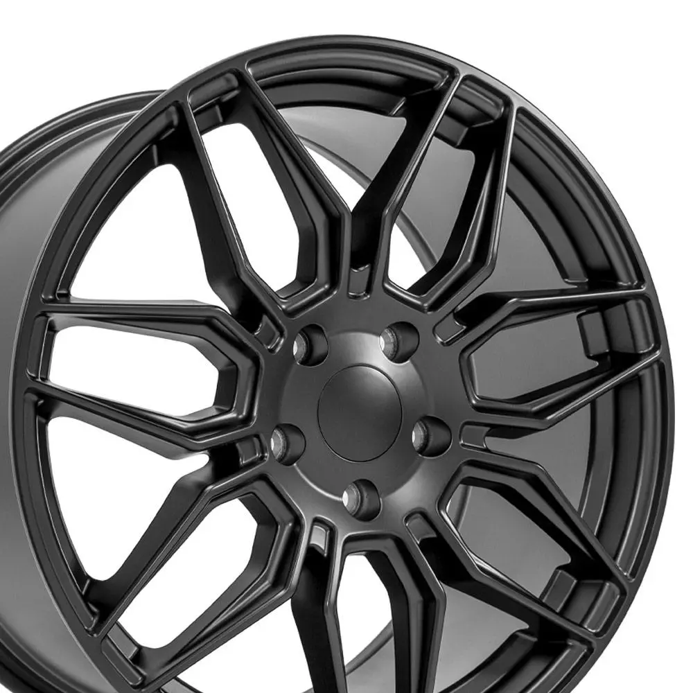 19X10 Replica Wheel Cv03c Fits Chevrolet C7 Corvette - Satin Black 2