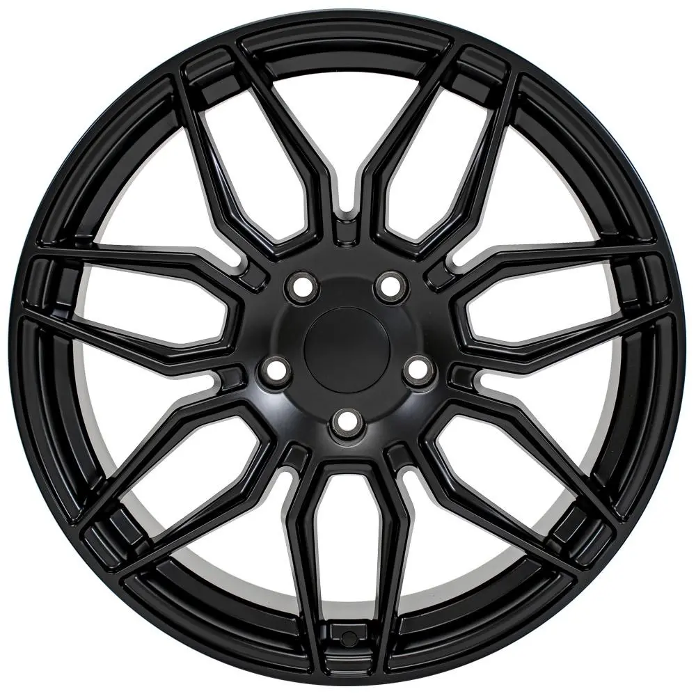 19X8.5 Replica Wheel Cv03d Fits Chevrolet C8 Corvette - Satin Black 1