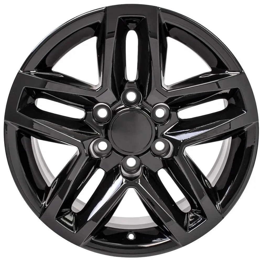 18X8.5 Replica Wheel Cv34b Fits Chevrolet Silverado - Gloss Black 1