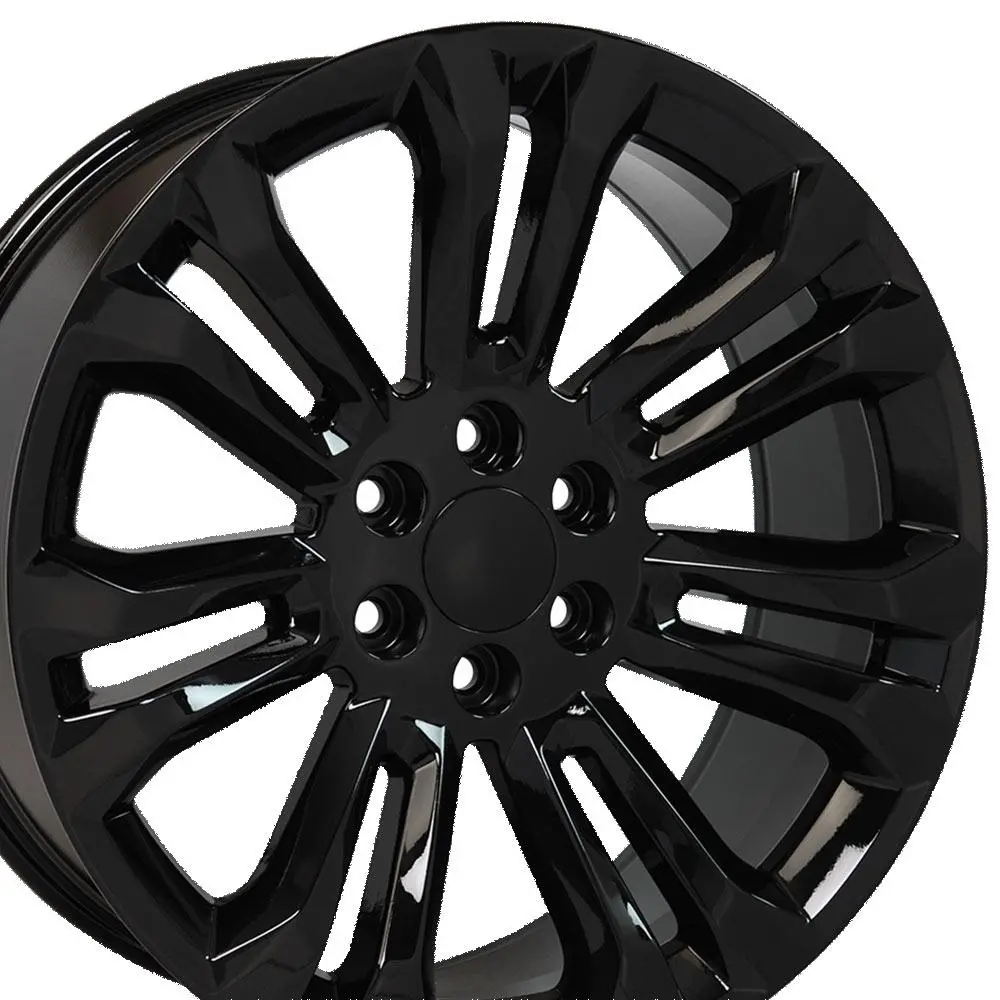 22X9 Replica Wheel Cv43 Fits Chevrolet Silverado - Gloss Black 2